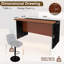 Ensemble d'îlot de cuisine 63 po avec 4 tabourets de bar gris - surface d'aspect marbre noir, éclairage DEL et conception de barbecue pour la salle à manger, espaces à aire ouverte, salon (4 tabourets de bar gris)-300675953