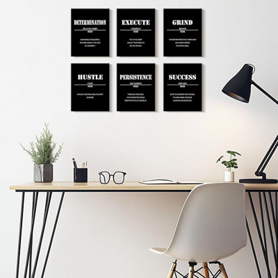 Motivational Wall Art Inspirational Quotes Framed Wall Decor Encouraging Office Prints Positive Affirmations Sayings For Classroom Bedroom Living Room