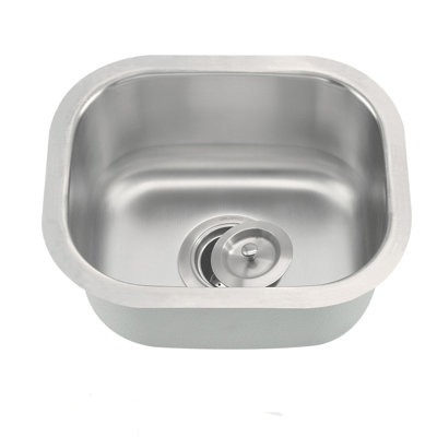 15.125'' L Undermount Single Bowl Stainless Steel Kitchen Sink