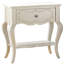 Table de chevet traditionnelle traditionnelle avec tiroir et tablette pour chambre de jeunes en bois