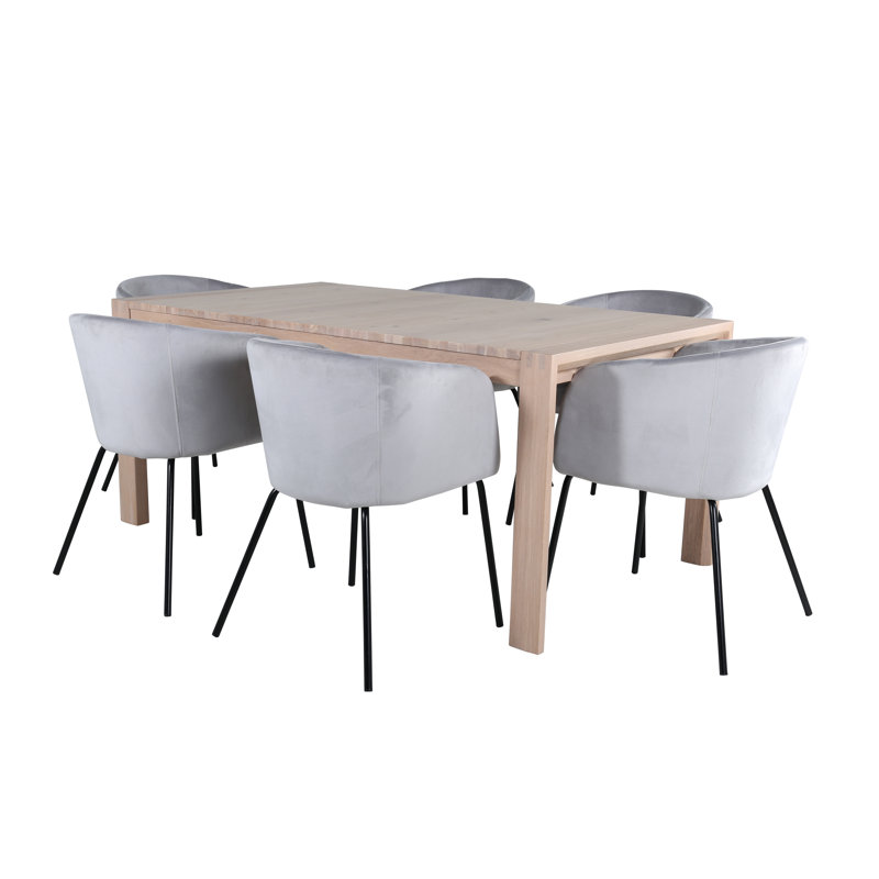 Breigh Butterfly Leaf Dining Set, Grey