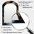 Abstract Spirals In Gold And Black Tones II - Abstract Spirals Irregular Shape Unique Wall Mirror, Modern Asymmetrical Mirror, Printed Metal Art-100649280