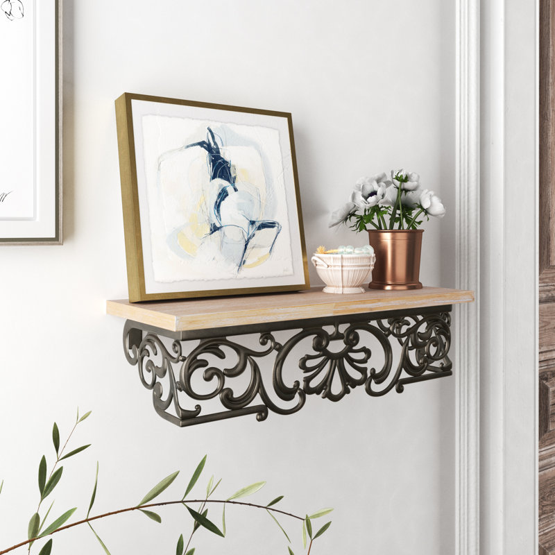 Argirdas Nell Accent Shelf with Live Edge