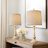 20" Retro Style Farmhouse Table Lamp，for Living Room Bedroom Rustic Bedside Lamp