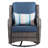 NTC 9-Piece Patio Conversation Set, Wicker Outdoor Furniture Sofa Set with Swivel Rocker Chairs, Ottomans &Optional Fire Pit Table, Patio Seating Group with Cushions-88392635-88392636-98547657