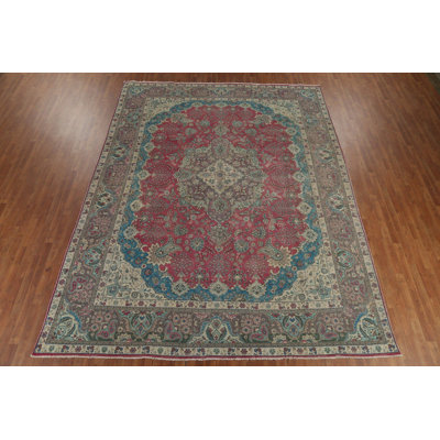 Tapis traditionnel rétro en laine 10 x 13