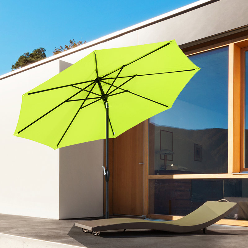 Parasol de marché 9 pi Kronqui, Lime, Inclinaison automatique