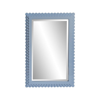 Miroir pastel festonné bleu