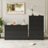 Ensemble de chambre à coucher 2 pièces moderne et minimaliste Eneas: commode double à 6 tiroirs et commode haute à 5 tiroirs Eneas