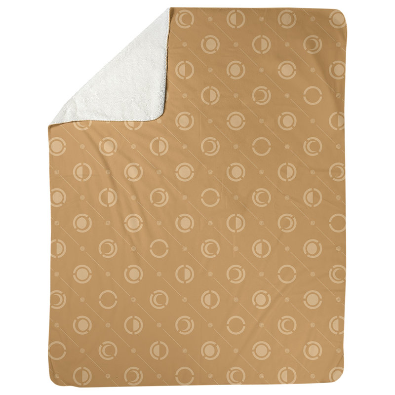 Couverture polaire moon phases, l 50 po x L 60 po, Orange