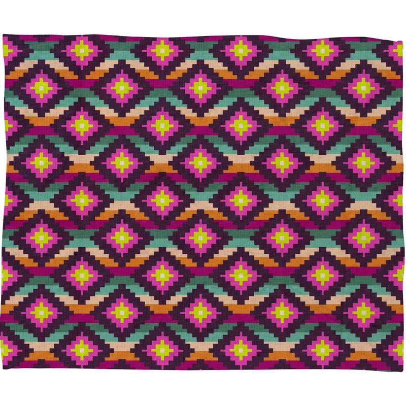 Couverture hamac aztec diamants, H 80 po x l 60 po