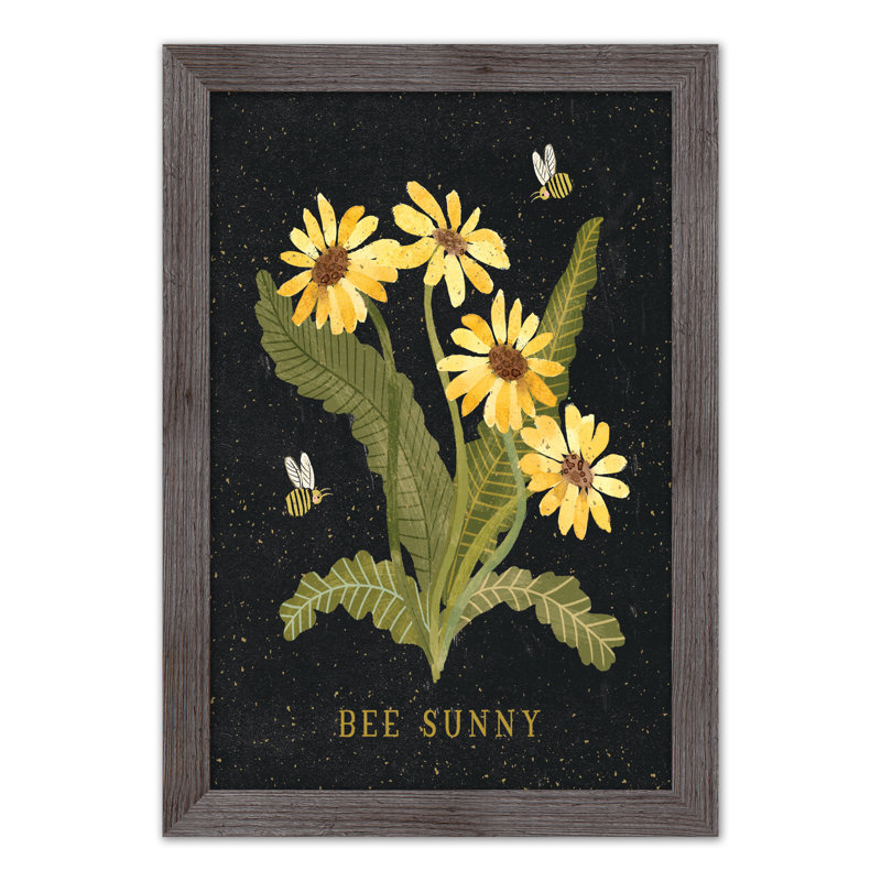 «Be Sunny», reproduction encadrée, H 30 po x l 20 po x P 0,75 po