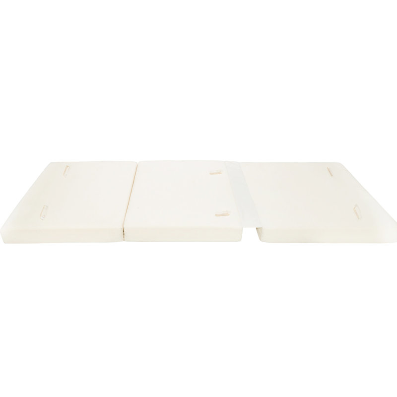 Three Folds Chaise Lounge Cushion - /. , Foam Lined For A Relaxing Moment. 27" W X 74.59" D 4" H, Cream Color / Model. Fabric, Soft And . Easy To Clean Cover.