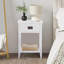 Alexin Bedside Table With 1 Drawers Nightstand Bedside Cabinet Storage Uint Black/White-524754232