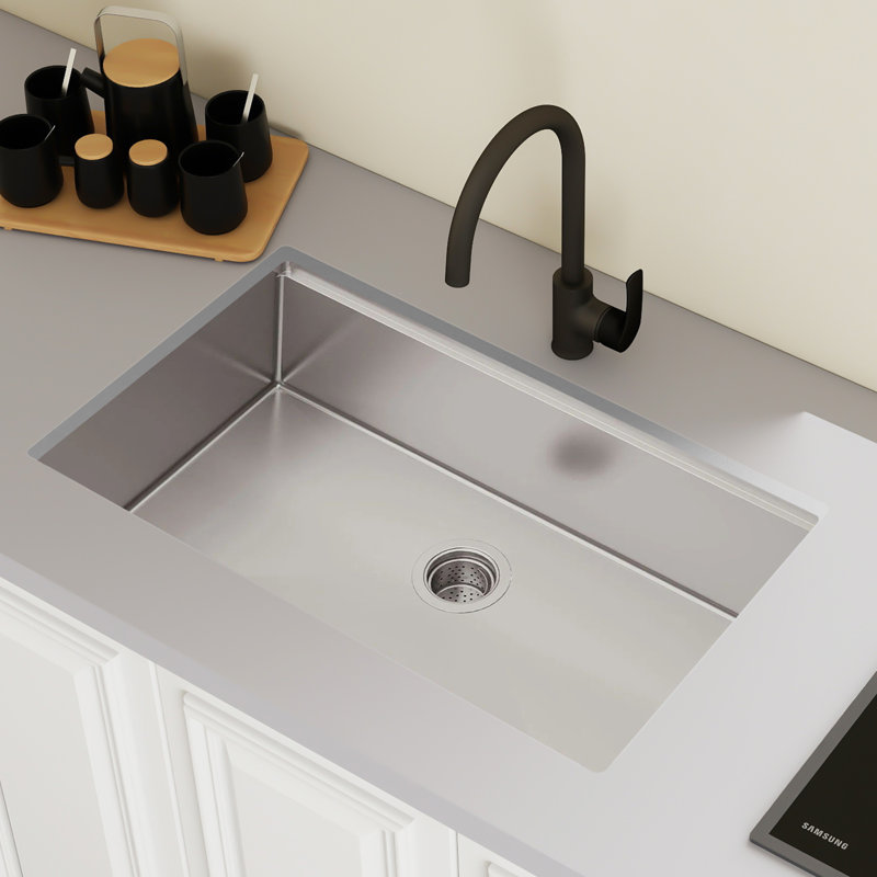 Évier de cuisine encastré à la main 32 po x 19 po 32 po x 19 po SUS304