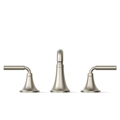 Tone Widespread Bathroom Sink Faucet, Three-Hole Bathroom Faucet with Clicker Drain, 1.2 GPM