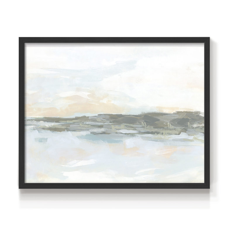 Rock Coast II - Reproduction encadrée - Restickable, H 11 po x l 14 po, Noir, noir, noir, noir