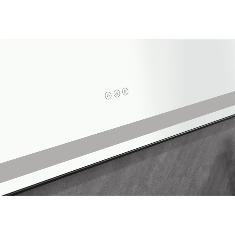 Miroir de salle de bain 118 "x 36" à DEL avec cadre en aluminium (miroir inclus seulement)