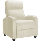 Manual Recliner, Comfortable Corduroy Recliner with Upholstered Back and Seat Cushion