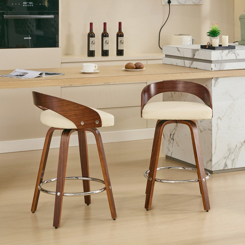 Ensemble de 2 tabourets de bar, Beige