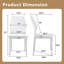 Ensemble de chaises de salle à manger ergonomiques avec confort et style en polyuréthane-129028254