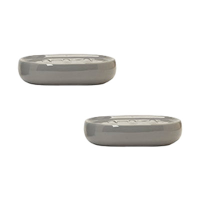 Haight Ceramic Soap Dish Grey - Set Of 2