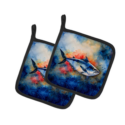 Caroline's Treasures Nautical Collection Polyester Potholder Set