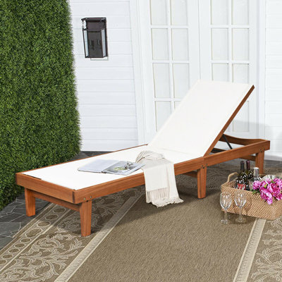 Chaise longue inclinable longue avec coussins 79 po Elifnaz