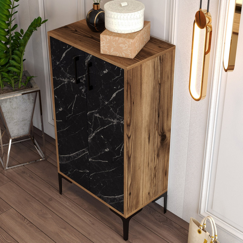 Padang 20 Pair Shoe Storage Cabinet, Black/Brown