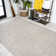 Tapis d'intérieur / extérieur gris clair à tissage plat moderne Amoret