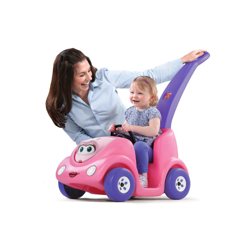 Pink and Purple Durable Plastic Push Around Buggy Car