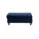 Living Living XL - Repose-pieds cocktail en velours bleu indigo avec garniture cloutée et pieds en bois