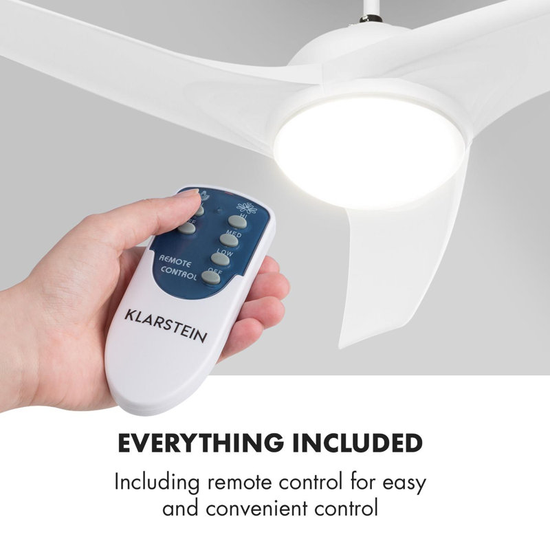 132cm Ceiling Fan with Light Kit, White