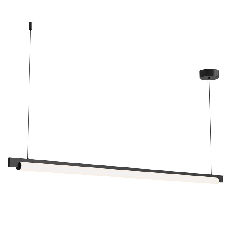 Keel 1 - Light LED Unique/Statement Pendant, Satin Black, 3500K