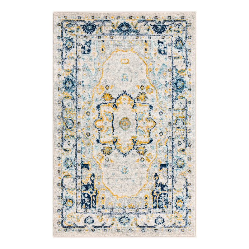 Hagedorn Oriental Area Rug, Rectangle 3'3" x 5'3", Gray
