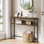 Console, canapé à 2 niveaux, 7,9 po x 39,4 po x 31,5 po, table d'entrée étroite, table d'entrée moderne avec 2 tablettes, pour le salon, la chambre à coucher