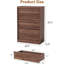 Commode 5 tiroirs 43,3 po de hauteur - commode autoportante en bois pour la chambre à coucher, le couloir ou le vestibule-438812743