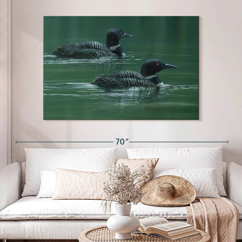 Two Loons, 34" H x 51" W