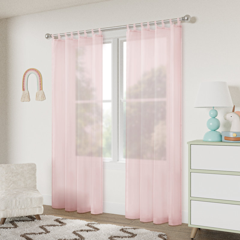 Paire de rideaux Voile, L 52 po x L 96 po, Rose clair