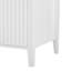Buffet U-Style à 3 portes avec pieds en pin massif, armoire de rangement à finition peinte de style américain pour le salon, l'entrée, la cuisine et le bureau à domicile.