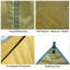 Toile de camping imperméable avec poteaux