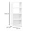 Bibliothèque pour enfants, bibliothèque à 4 niveaux, organisateur de livres, armoire de rangement pour jouets, blanc