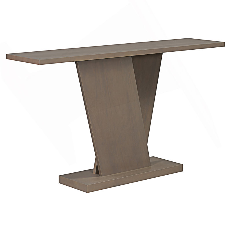 Modern V-Base Design Console Table, Gray