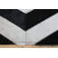 Area Cowhide Chevron Area Rug in Black/Cream-1582748712