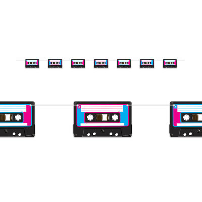 Cassette Tape Streamer - 4Â¼" x 7' - Pack of 12