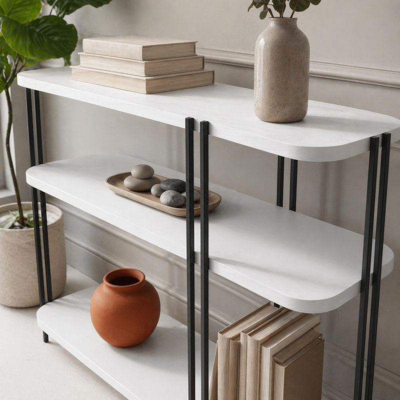 92cm Console Table, White