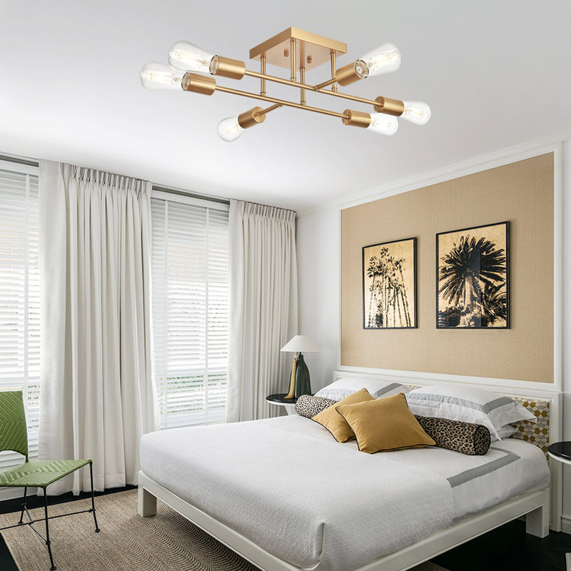 Semi Flush Mount, Brushed Brass