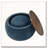 2-Piece Set Round Chenille Storage Ottoman, Equipped with a Drum Shaped Small Stool-997218218