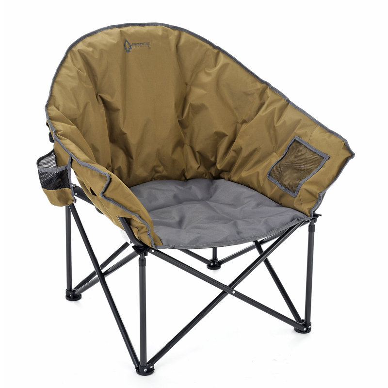 Chaise de camping Cozy Club, Jaune foncé / gris
