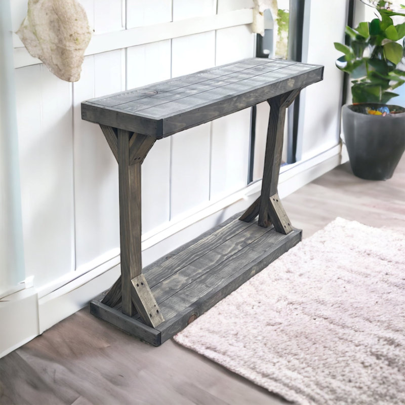 Console Merlino, Gris, H 29 po x l 35,5 po x P 10,75 po